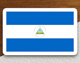 Nicaragua flag sticker, international country sticker, international sticker, Nicaragua sticker