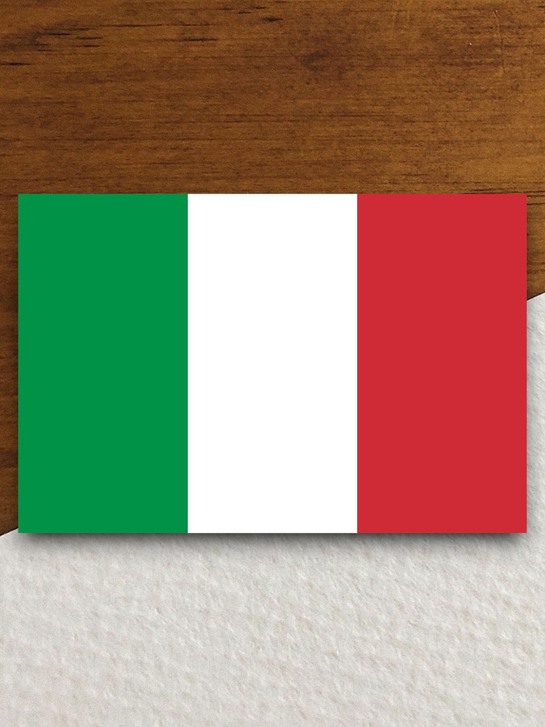 Pegatina Bandera Italia 8,5x5,5 Cm – Vinilo PVC Con Barniz UV – Para Coche, Autocaravana O Maleta