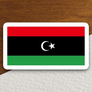 Libya country flag sticker, international country sticker, international sticker, Libya sticker