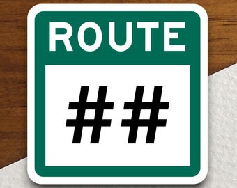 Newfoundland Road Sign Sticker: Canadian Freeway Route, Scrapbooking, Journaling