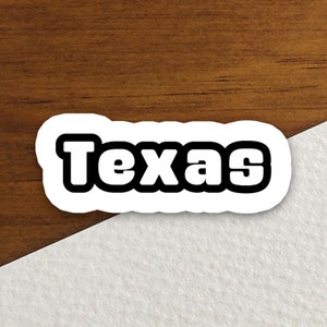 Texas Sticker, State Sticker, Water Bottle Sticker, Journal Sticker, Laptop Sticker