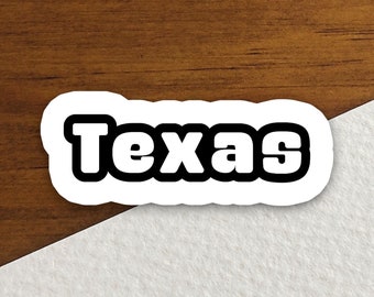 Texas State Sticker, Texas Pride Vinyl Decal, Lone Star State Gift, Texas Travel Souvenir, State Outline Sticker, Laptop & Notebook Decor