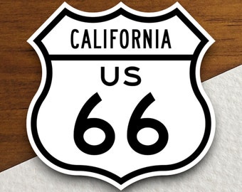 Adesivo per segnaletica stradale della storica Route 66 in California, adesivo per viaggio su strada, segnaletica autostradale, decorazione per la stanza, adesivo da viaggio