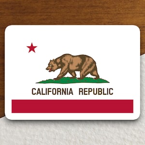 California state sticker, California flag sticker, pennant sticker, banner sticker, California symbol sticker, emblem sticker