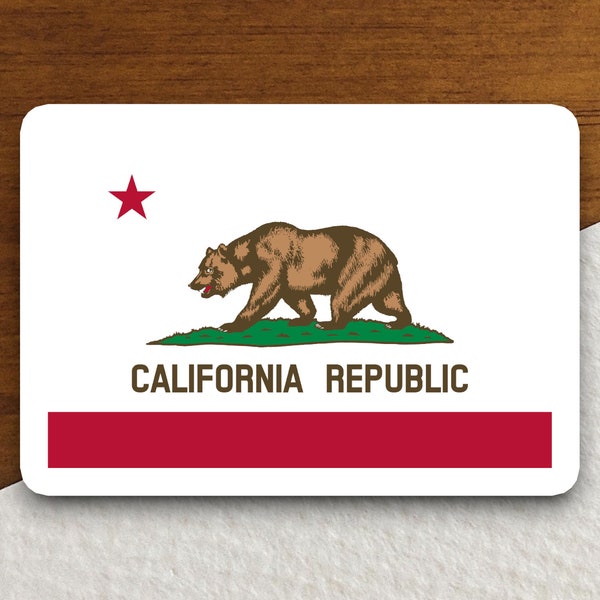 California state flag sticker, California sticker, state sticker, United States flag sticker, America sticker