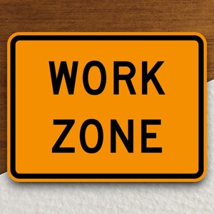 Adesivos de sinalização rodoviária para zona de trabalho, Adesivo de trânsito, Decoração de sinalização rodoviária, Placas de obras rodoviárias, Placa de trânsito