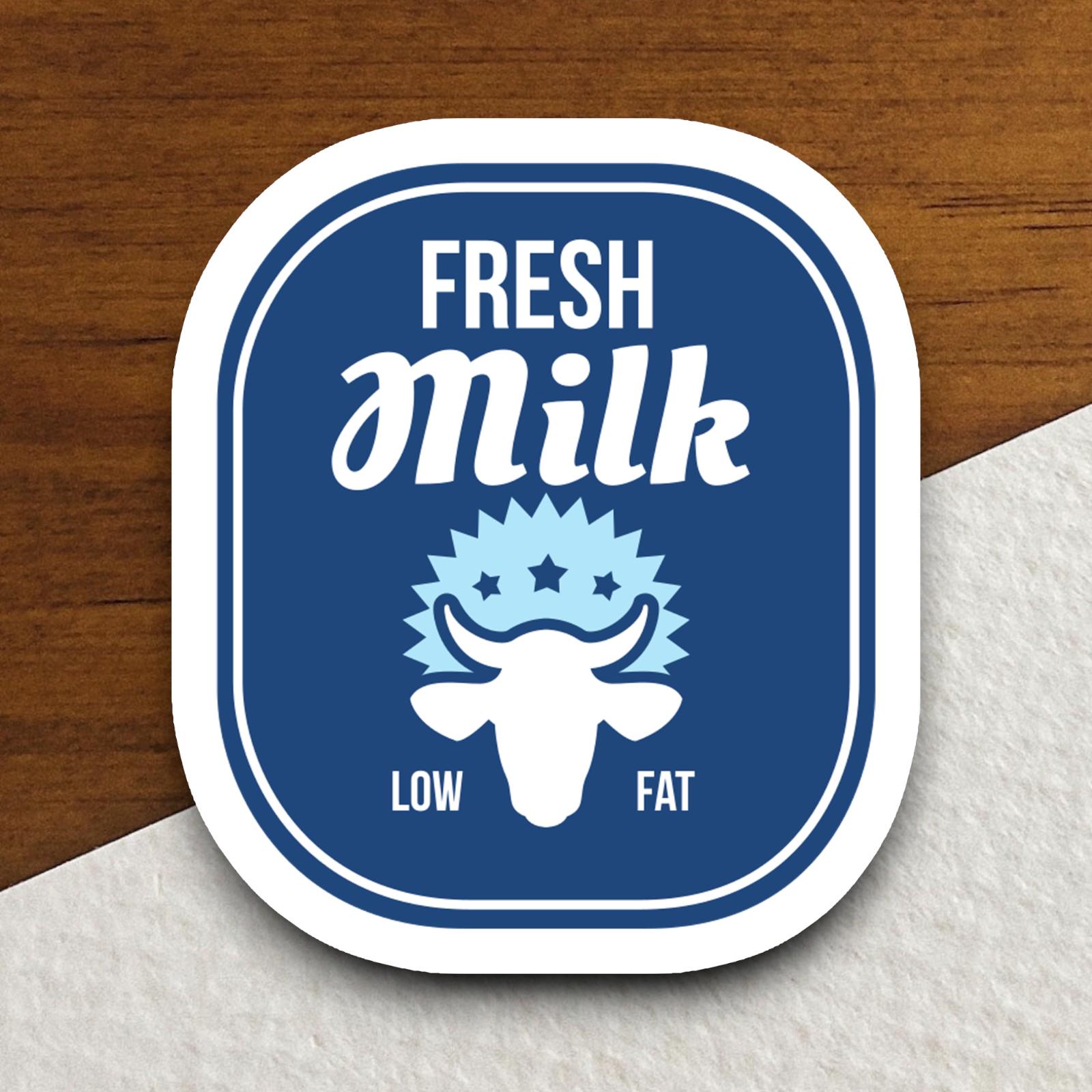 Fresh Milk Low Fat Sticker, Funny Sticker, Humor Sticker, Phrase ...