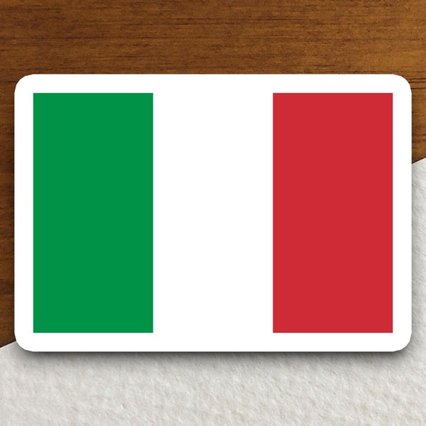 Italy flag sticker, international country sticker, international sticker, Italy sticker