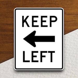 Links aanhouden: verkeersbordstickers, verkeerssticker, decoratie verkeersborden, verkeersborden, verkeersbord