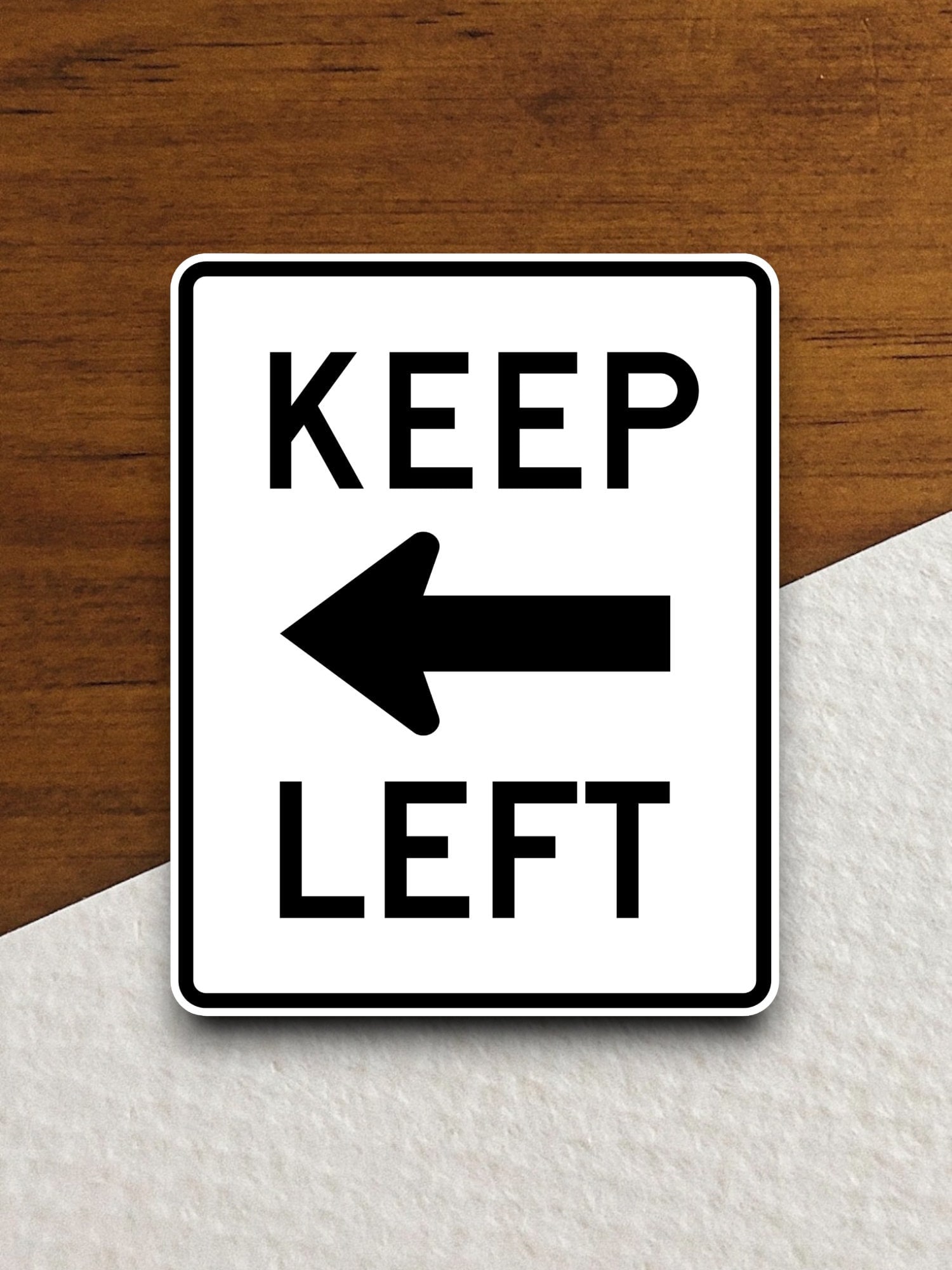KEEP LEFT アメリカ道路標識看板 Keep Left Road Sign Stickers, Traffic Sticker, Road Sign