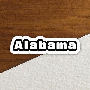 Sticker Alabama, Sticker État, Sticker bouteille d'eau, Sticker journal, Sticker pour ordinateur portable