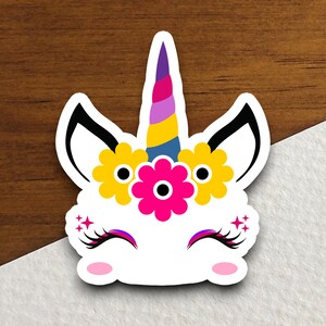 Unicorn sticker, Funny Animal Sticker For Laptop, Water Bottle, Hydro flask, Phone, Computer, Gift, Pet Sticker