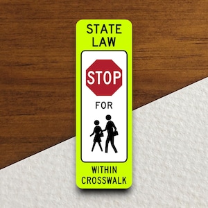 In-street stop for pedestrian crossing  road sign stickers Traffic Sticker, Road Sign Decoration Road Work Signs, Building Signs