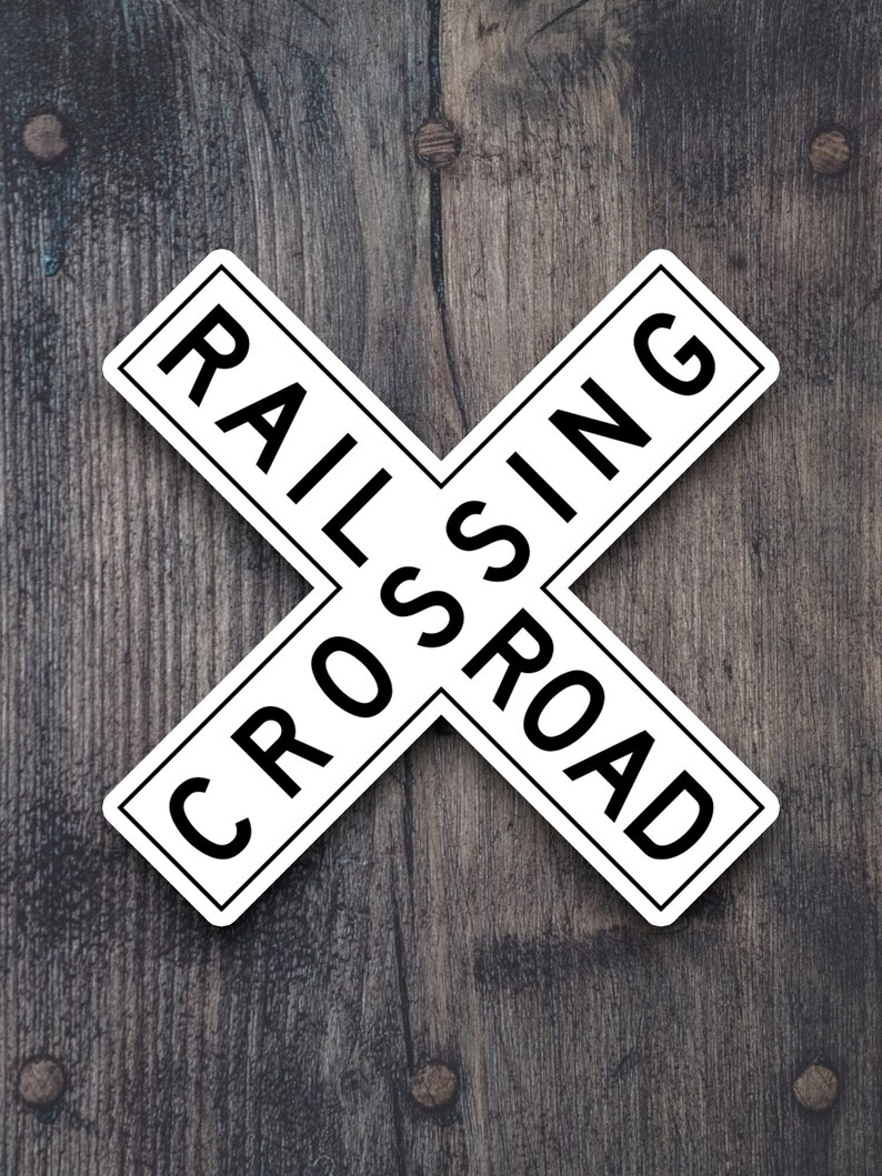 Railroad Crossing Crossbuck Road Sign Stickers, Traffic Sticker, Road ...