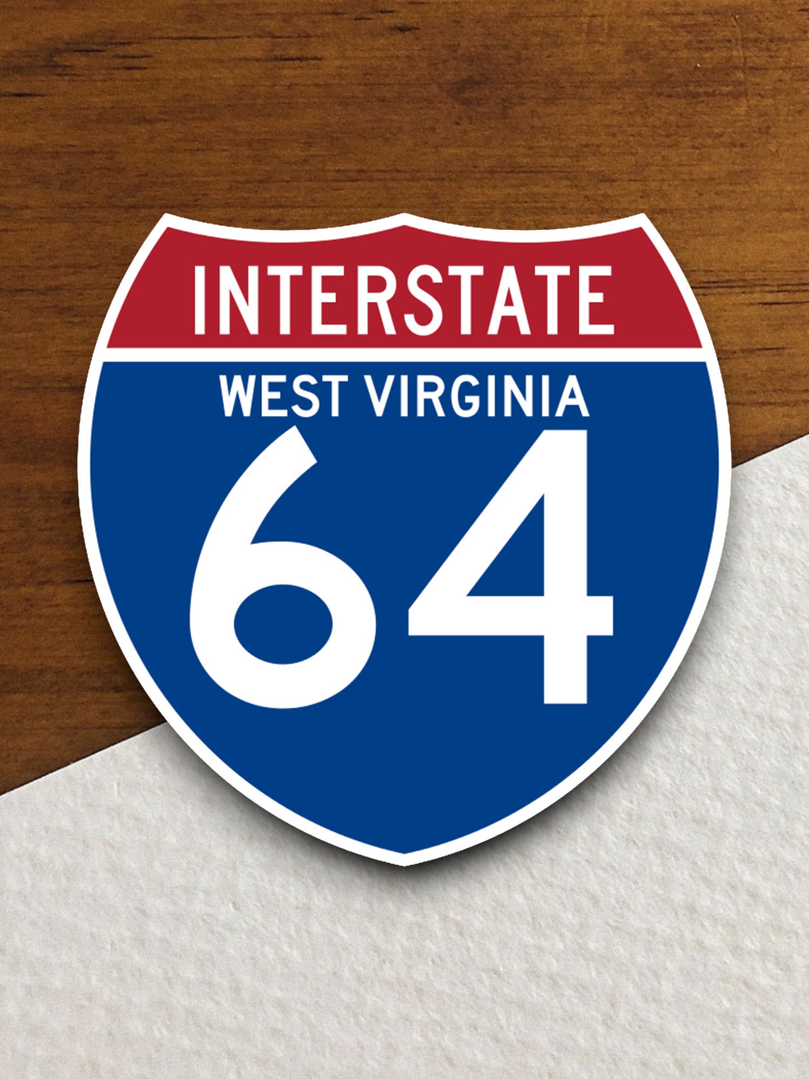 Interstate 8 Sticker Interstate Route 64 West Virginia Sticker, Interstate Highway Sign ...
