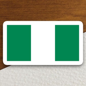 Adesivo con bandiera nigeriana, adesivo internazionale, adesivo internazionale, adesivo nigeriano, adesivo per laptop nigeriano