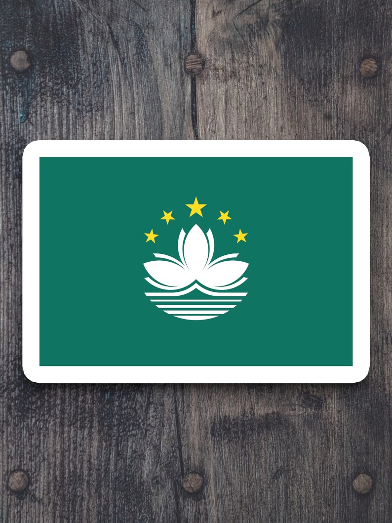Macau Country Flag Sticker, International Country Sticker ...