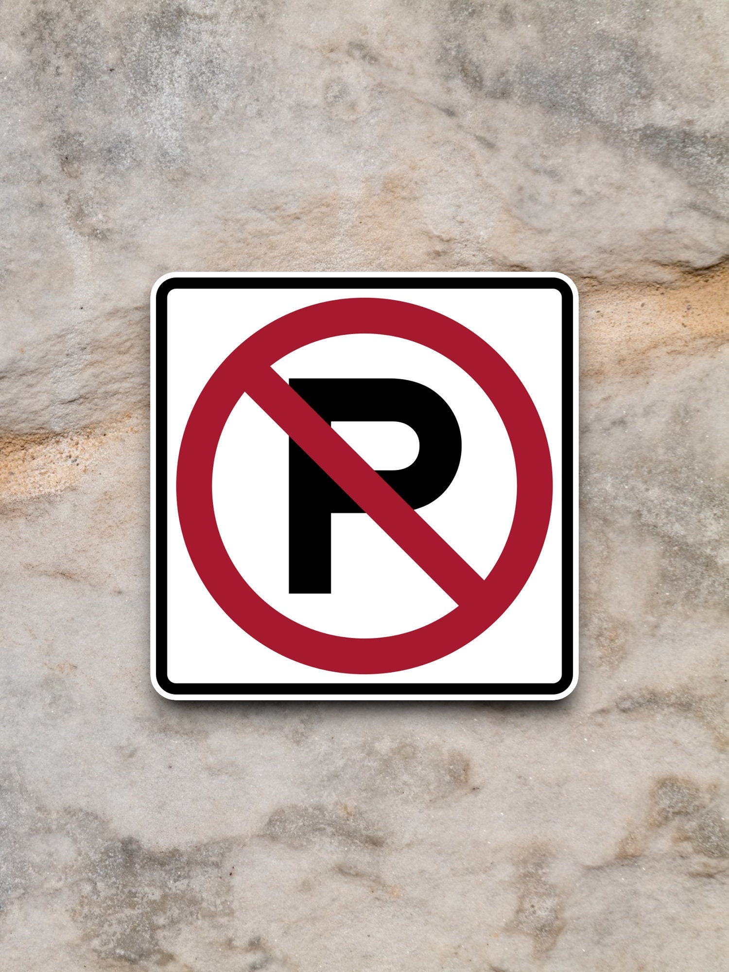 No Parking Road Sign Sticker, Traffic Sign Vinyl Decal, Street