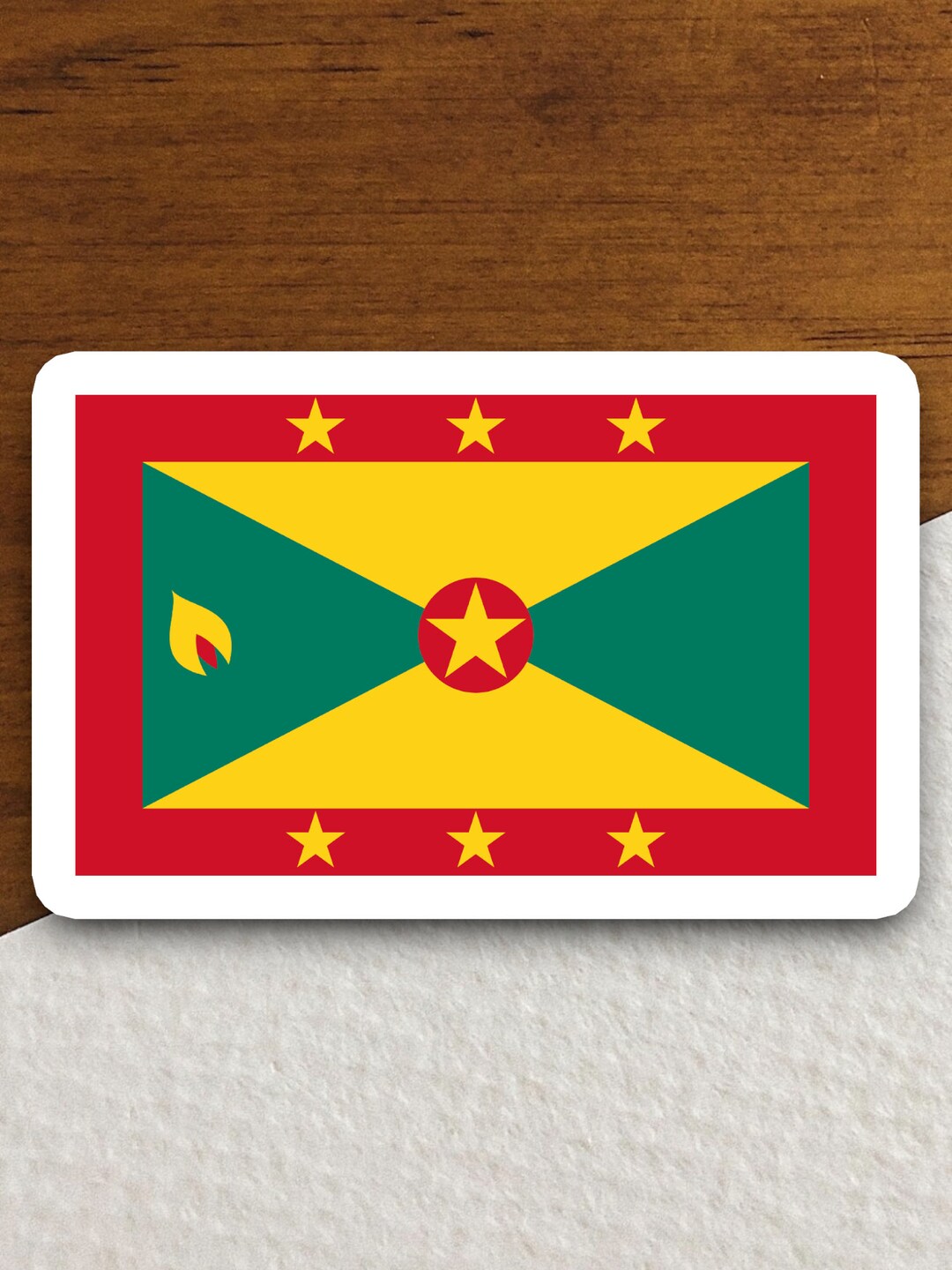 Grenada Flag Sticker, International Country Sticker, International