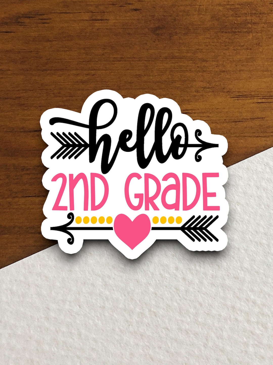 Hello 2nd Grade Sticker, Teacher Sticker, Education Sticker, School ...