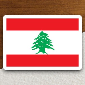 Adesivo da bandeira do país do Líbano, adesivo internacional do país, adesivo internacional, adesivo do Líbano