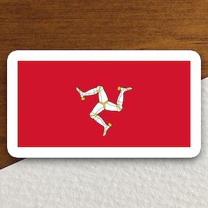 Adesivo de bandeira do país da Ilha de Man, adesivo de país internacional, adesivo internacional, adesivo da Ilha de Man