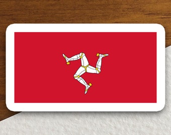 Isle of man flag sticker, international country sticker, international sticker, Isle of man sticker