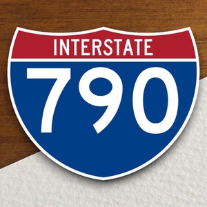 Interstate route  790 sticker, Interstate Highway Sign Expressway Stickers, Highway Sign Road Trip Sticker