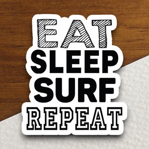 Surf  Travel Stickers, vacation sticker, travel sticker, room decor, water bottle sticker, laptop sticker
