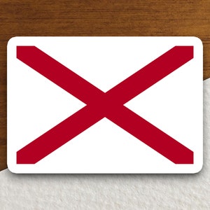 Autocollant d'état de l'Alabama, autocollant du drapeau de l'Alabama, autocollant de fanion, autocollant de bannière, autocollant de symbole de l'Alabama, autocollant d'emblème