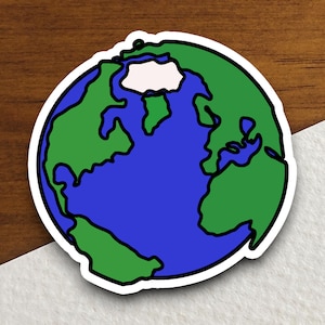 Colorful Planet Earth sticker, Teacher Sticker, Education Sticker, School Sticker, Cute Sticker