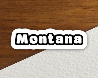 Pegatina del estado de Montana, calcomanía del mapa de Montana, pegatina de vinilo con el orgullo estatal, pegatina para portátil, agenda o botella de agua, regalo de viaje, recuerdo de Montana