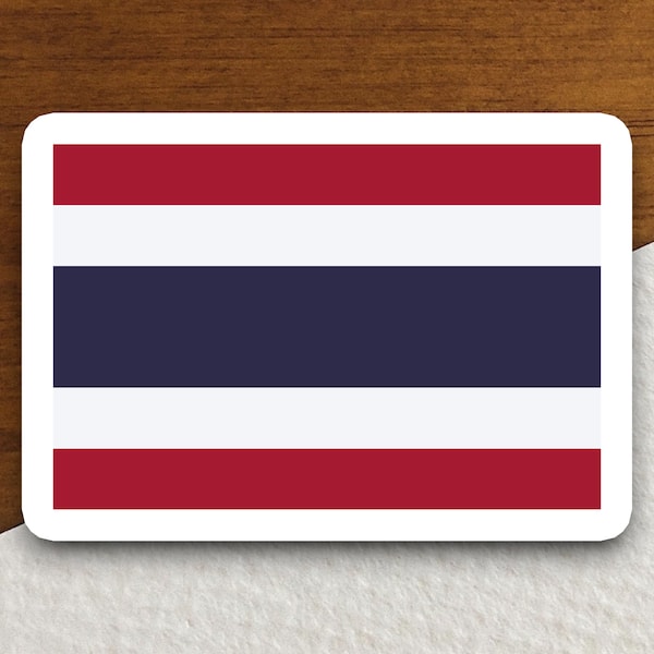 Thailand flag sticker, international country sticker, international sticker, Thailand sticker