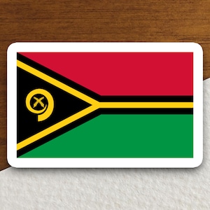 Vanuatu country flag sticker, international country sticker, international sticker, Vanuatu sticker
