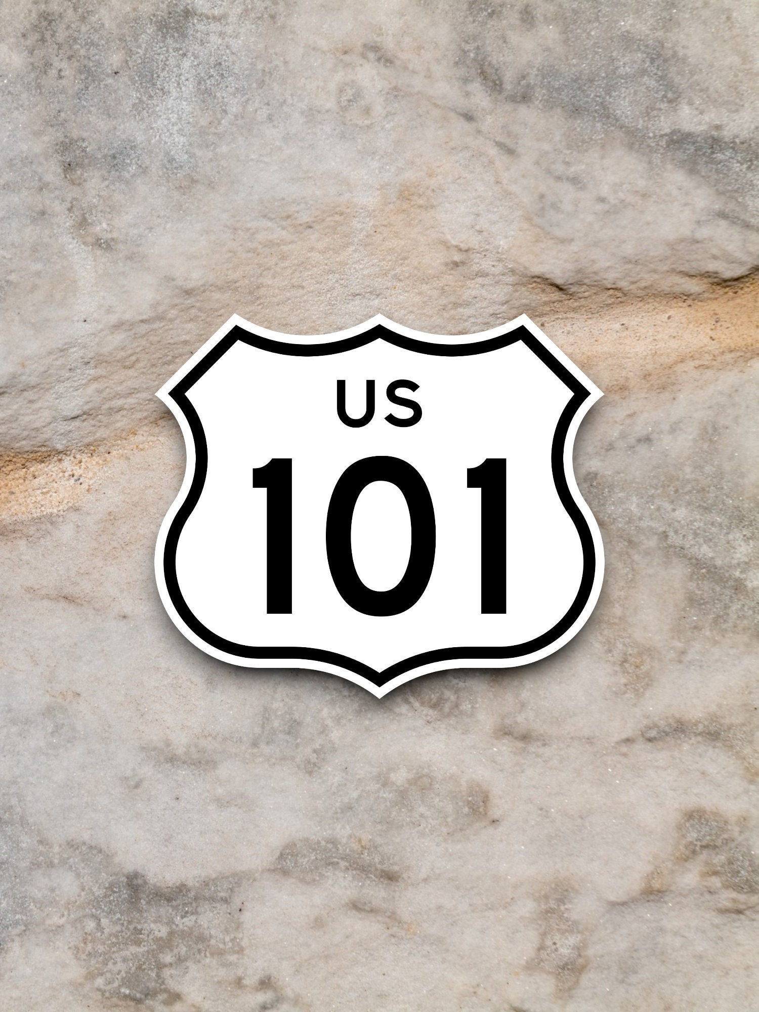 United States Route 101 Road Sign Sticker, Road Trip Sticker, Highway ...