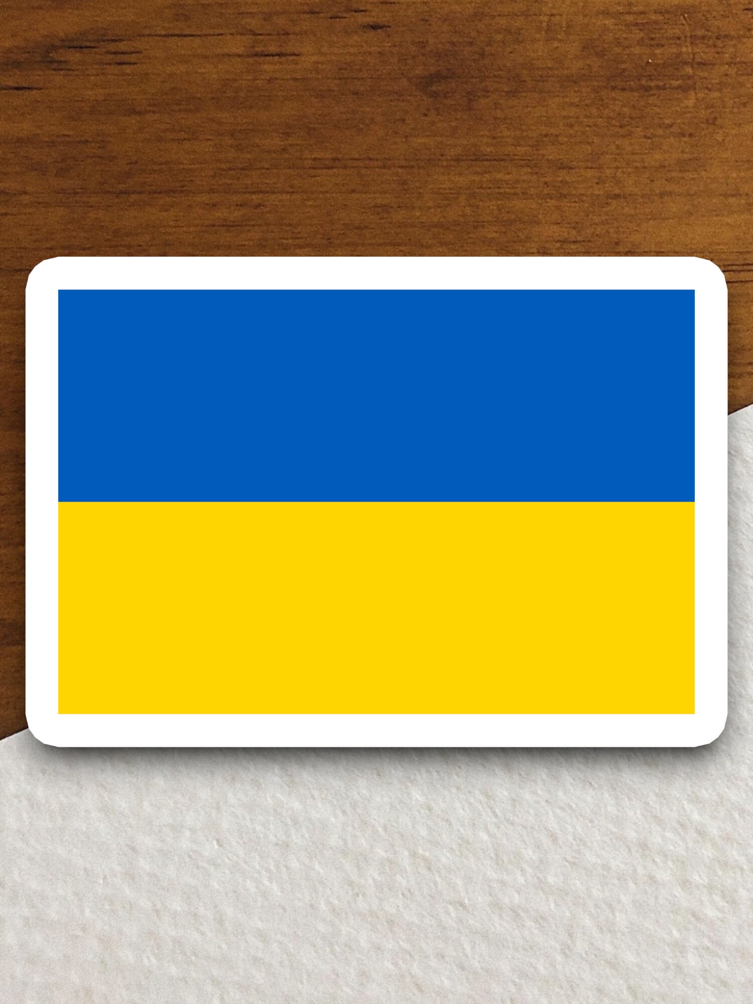 Adesivo Ucraina Con Stemma E Bandiera – 8 X 5 Cm, Resistente Ai Raggi UV E Graffi, Per Superfici Lisce