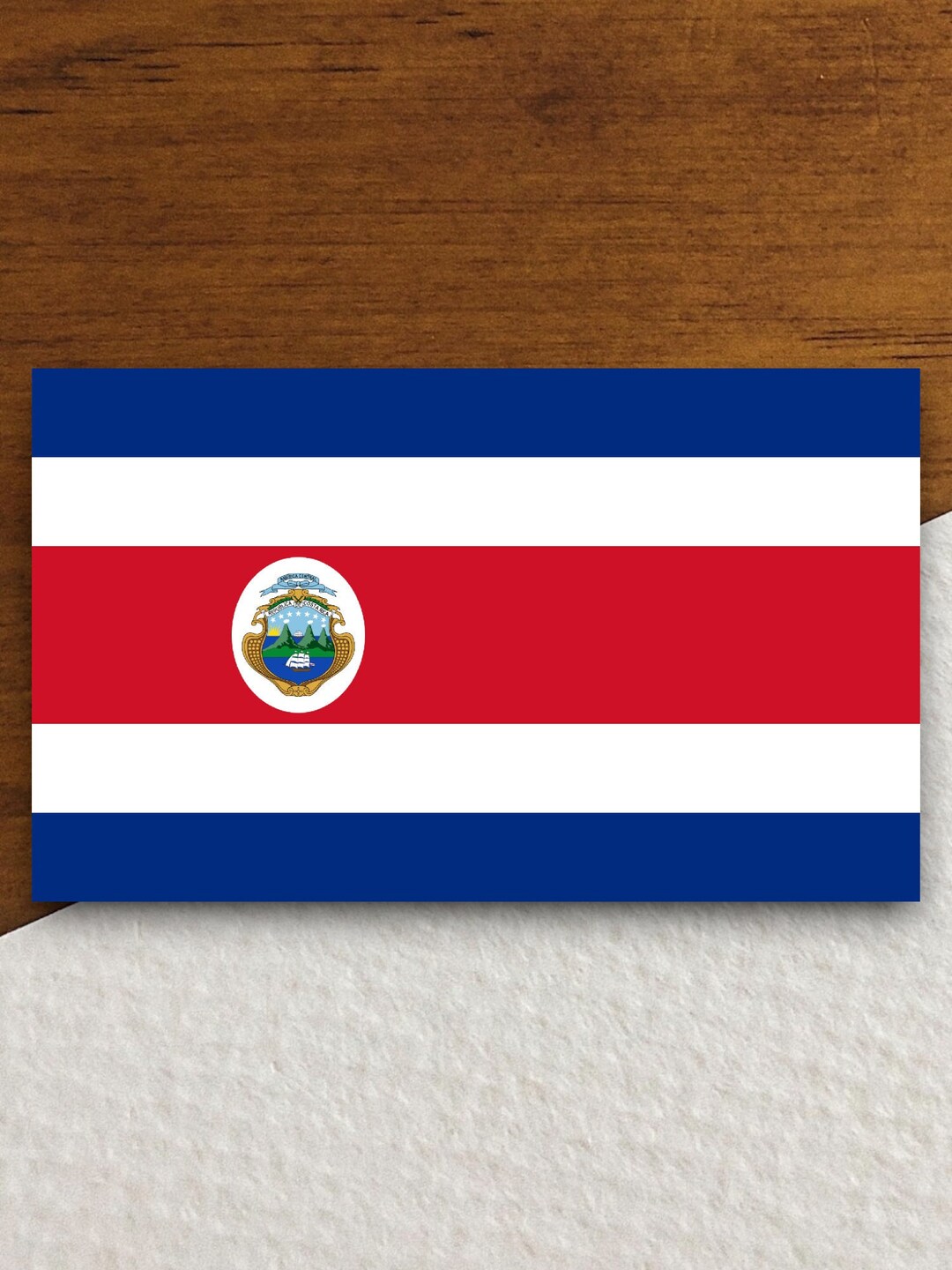 Costa Rica Flag Sticker International Country Sticker Etsy