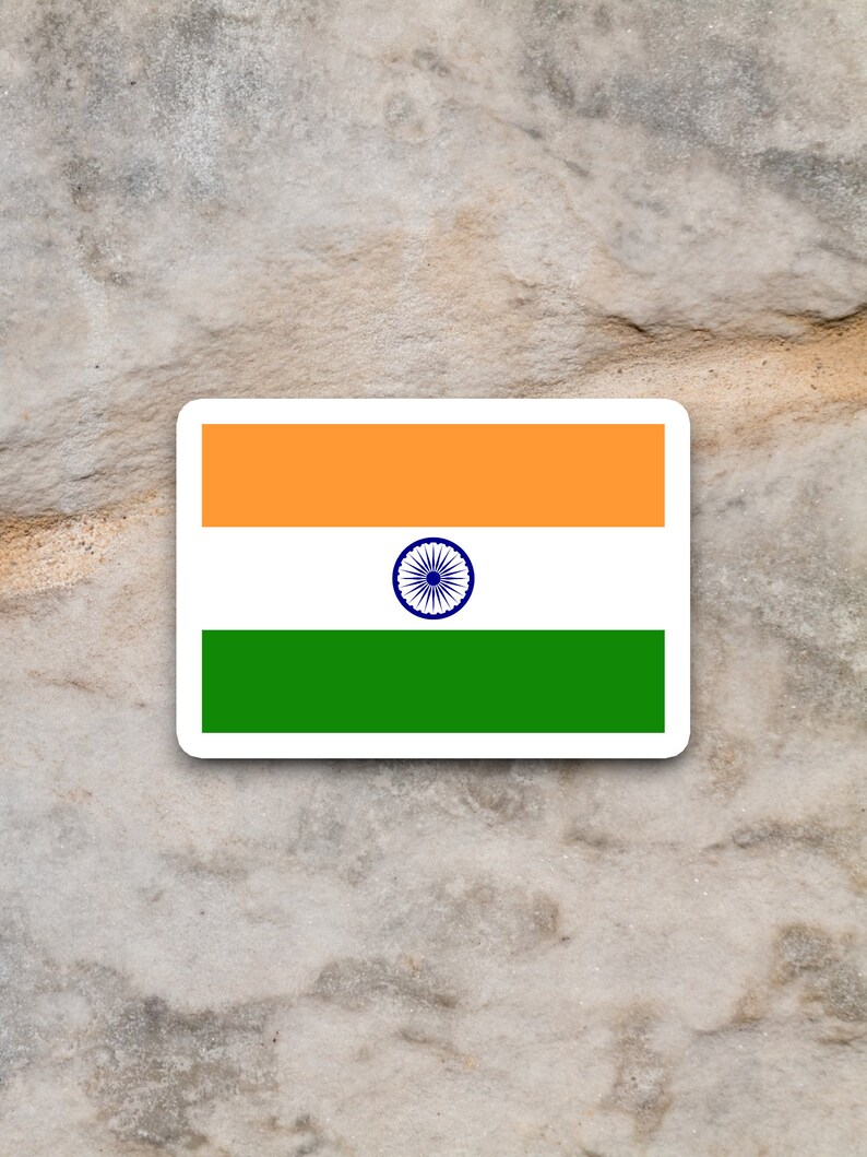 India Country Flag Sticker, International Country Sticker ...