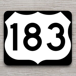 Sticker sticker verkeersbord Amerikaanse Route 183, roadtripsticker, snelwegbord, kamerinrichting, reissticker