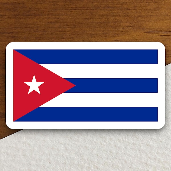 Cuba flag sticker, international country sticker, international sticker, Cuba sticker