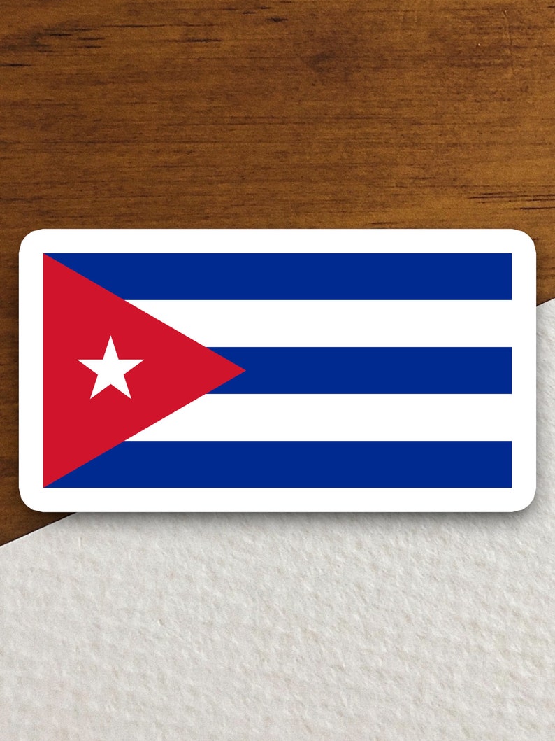 Cuba Country Flag Sticker, International Country Sticker, International ...