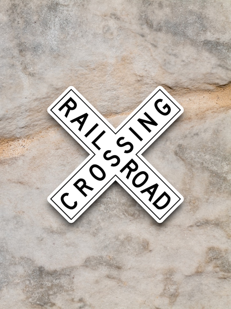 Railroad Crossing Crossbuck Road Sign Stickers, Traffic Sticker, Road ...