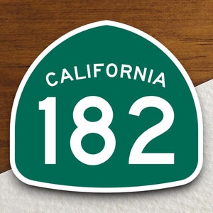 California state route 182 road sign sticker, road trip sticker, highway sign, room decor, travel sticker