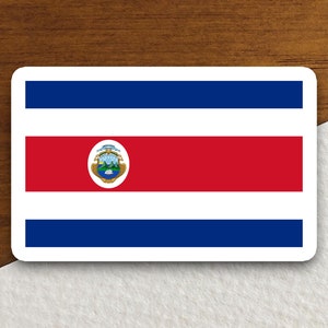 Costa rica country flag sticker, international country sticker, international sticker, Costa sticker, Costa rica sticker