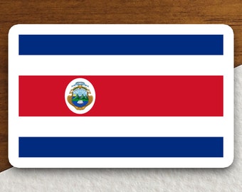 Costa rica country flag sticker, international country sticker, international sticker, Costa sticker, Costa rica sticker