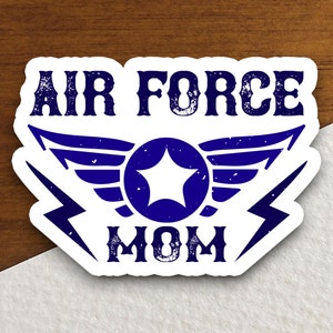 Air force mom sticker, patriotic laptop sticker, water bottle decor, gift sticker, planner accessories, journal sticker