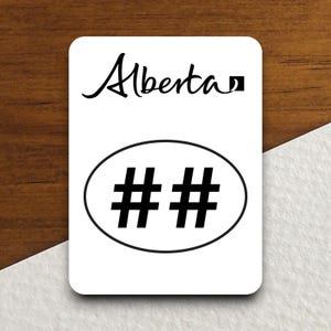 Custom Alberta Provincial Highway Sticker, Canadian Sticker, Provincial Sticker, Highway Sticker, Alberta Sticker, Canada Sticker