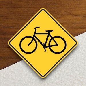 Bicycle  road sign stickers, Traffic Sticker, Road Sign Decoration, Road Work Signs, Traffic Sign