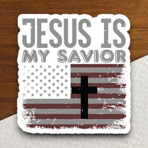 Sticker Jésus est mon sauveur, Sticker religieux, Sticker foi, Sticker culte, Sticker chrétien, Sticker écriture sainte