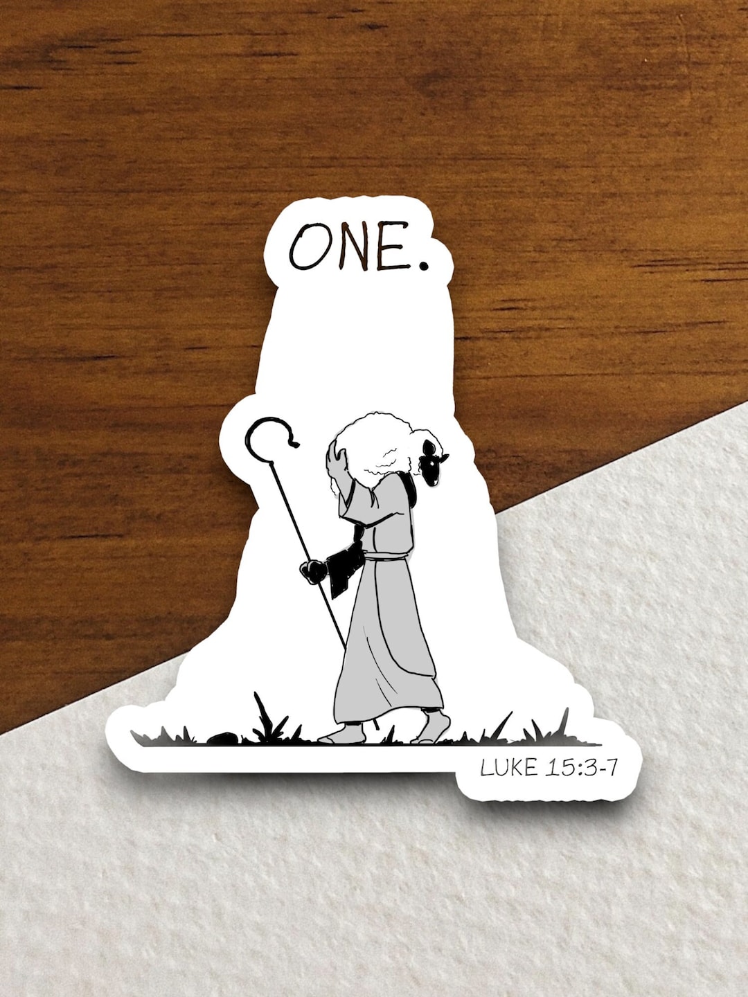 Luke Chapter Sticker The One Luke 15:4 Sticker, Christian Faith Decal, Scrapbooking ...